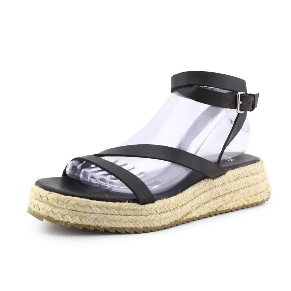ZARA Black Jute Espadrille Sandals, Women’s Size EU 40 Sz 9